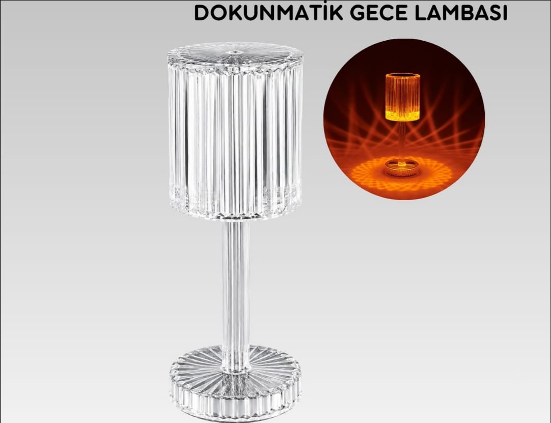 ŞARJLI DOKUNMATİK GECE LAMBASI ABAJUR MODEL